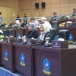 Segenap Anggota DPRD Bintan menghadiri sidang paripurna penyampaian KUS PPAS Tahun Anggaran 2024.